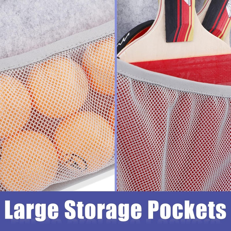 VISEMAN Ping Pong Storage Rack, Table Tennis Racket Holder Wall Mount Organizer for 4 Paddles and Balls - Image 4